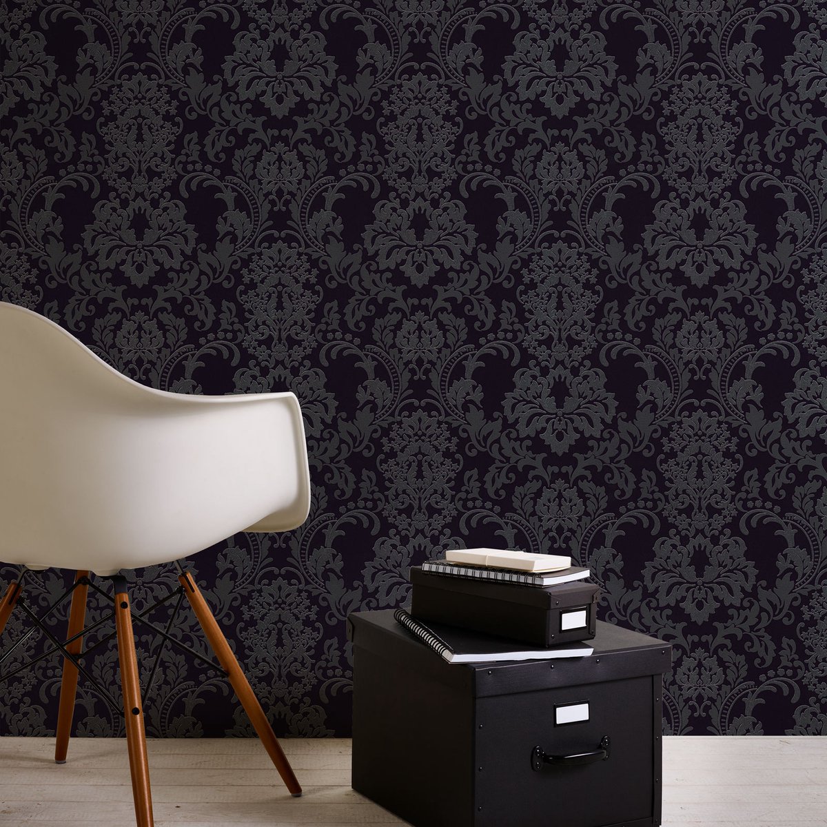 BAROK BEHANG - Zwart met glitter - AS Creation Neue Bude 2.0