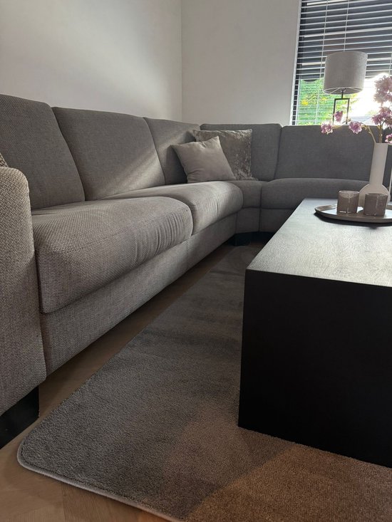 Tapis - Moquette - Grijs - Doux - Tapis fini - Tapis 80x150 cm - Moderne - Salon - Chambre - Salle à manger