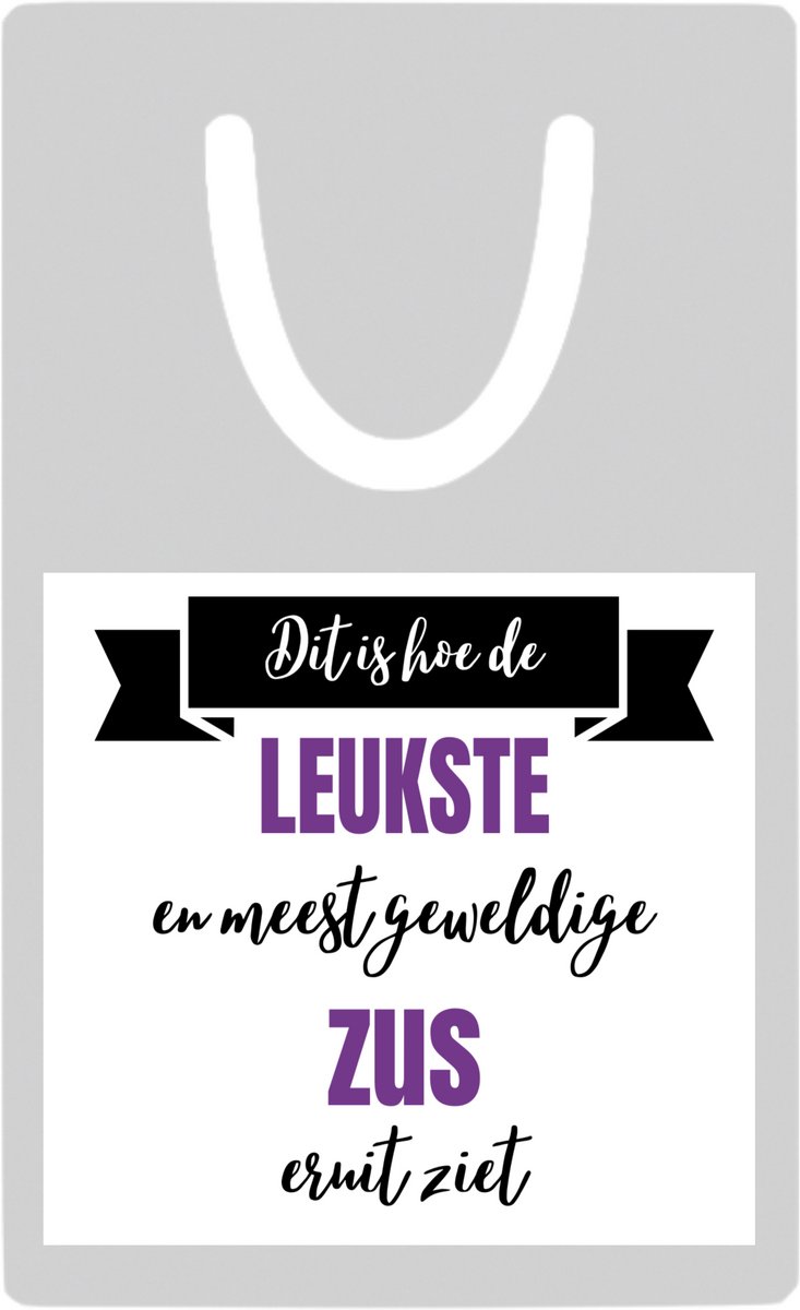Hacebo® - Leukste zus eruit ziet metalen boekenlegger- Zus - beste zus - verjaardagscadeau - cadeau voor zus - gift - kado Bladwijzer boekenleggers - 7.6 cm x 5cm
