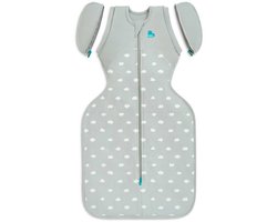 Love to Dream™ Babyslaapzak Swaddle Up™ - Inbakeren afbouwen - Baby 3-6 maanden - 6-8.5 kg - All Season - Clouds Olive