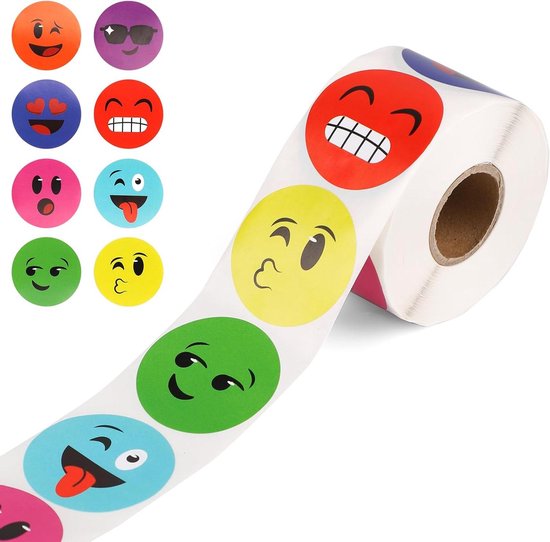 Allecto Plus - 500 stuks Ronde Glunderende Stickers 38mm Op Rol ...