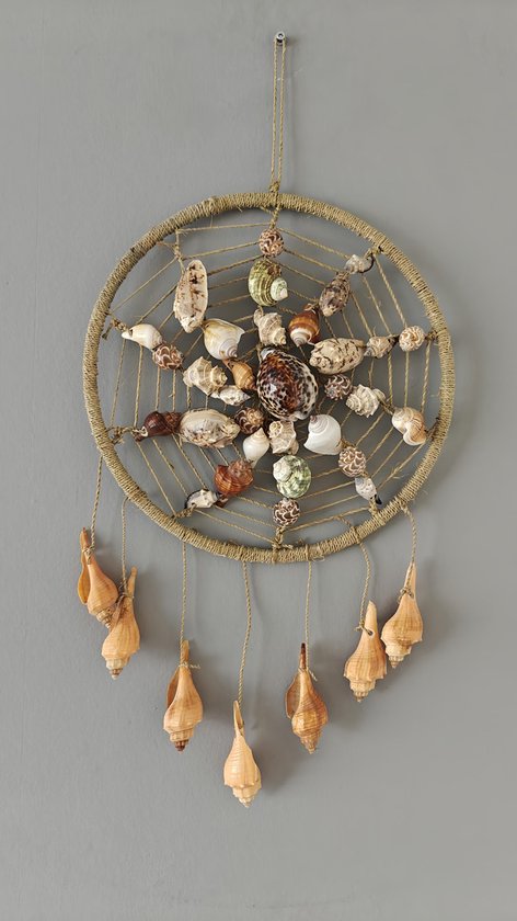 Tropische dromenvanger boho style - unieke decoratie - tuin accessoires - strand decoratie - tropisch interieur - bohemien decoratie -