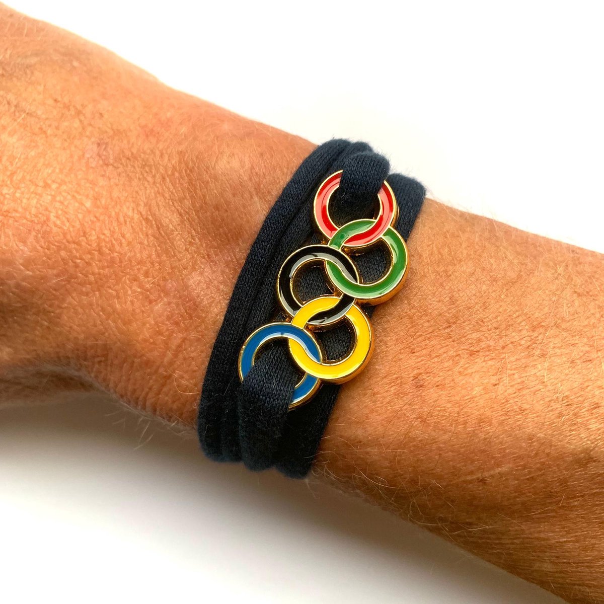 SportPresent® - Armband - Donkerblauw - OS - Olympische Ringen - Olympische Spelen - Peking - Beijing - Kleur - Sportsieraad - Sieraden - Sportsieraden
