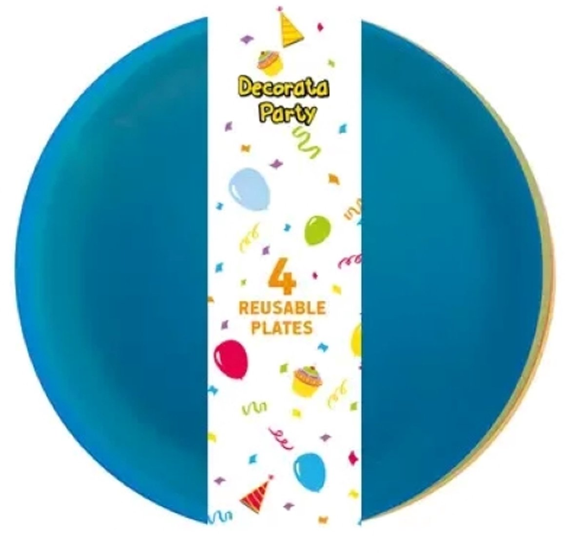 Kleurrijke Plastic Borden Set – 4 Stuks – Ø20,5 cm – Lichtgewicht & Stevig – Voor Binnen & Buiten