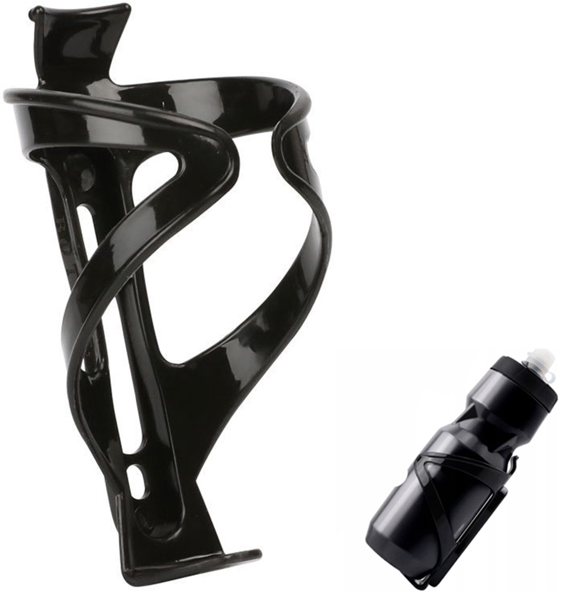 Bidonhouder Fiets - 7cm - Bidonhouders - Universele Bekerhouder - Fiets - Racefiets - Mountainbike - Racefiets & Mountainbike - Drinkbushouder Fiets - Cupholder Kinderwagen - Bekerhouder Rolstoel - Zwart