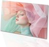 Elegant, Surrealisme, Vrouw, Roze, pastel, mintgroen, wit, zachtblauw