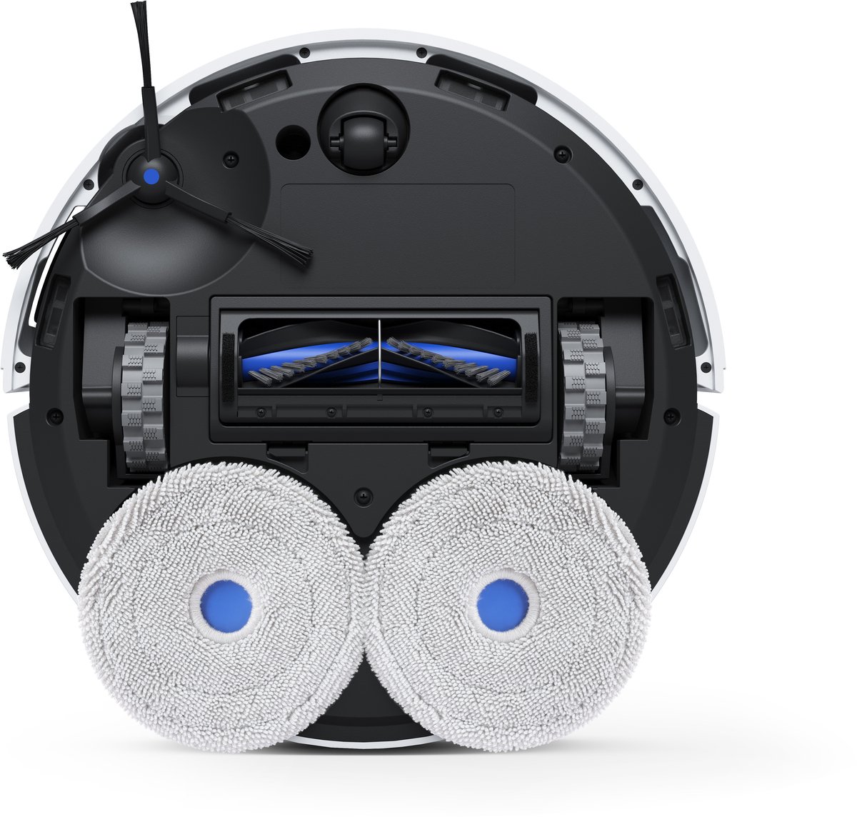 Afbeelding 2 van ECOVACS - DEEBOT Mini Blauw - compacte Robotstofzuiger - 9.000 Pa zuigkracht- Zelfreinigende Robotstofzuiger met Warmwater – Dweilsysteem - Automatisch Leegstation - Geschikt voor dierenharen