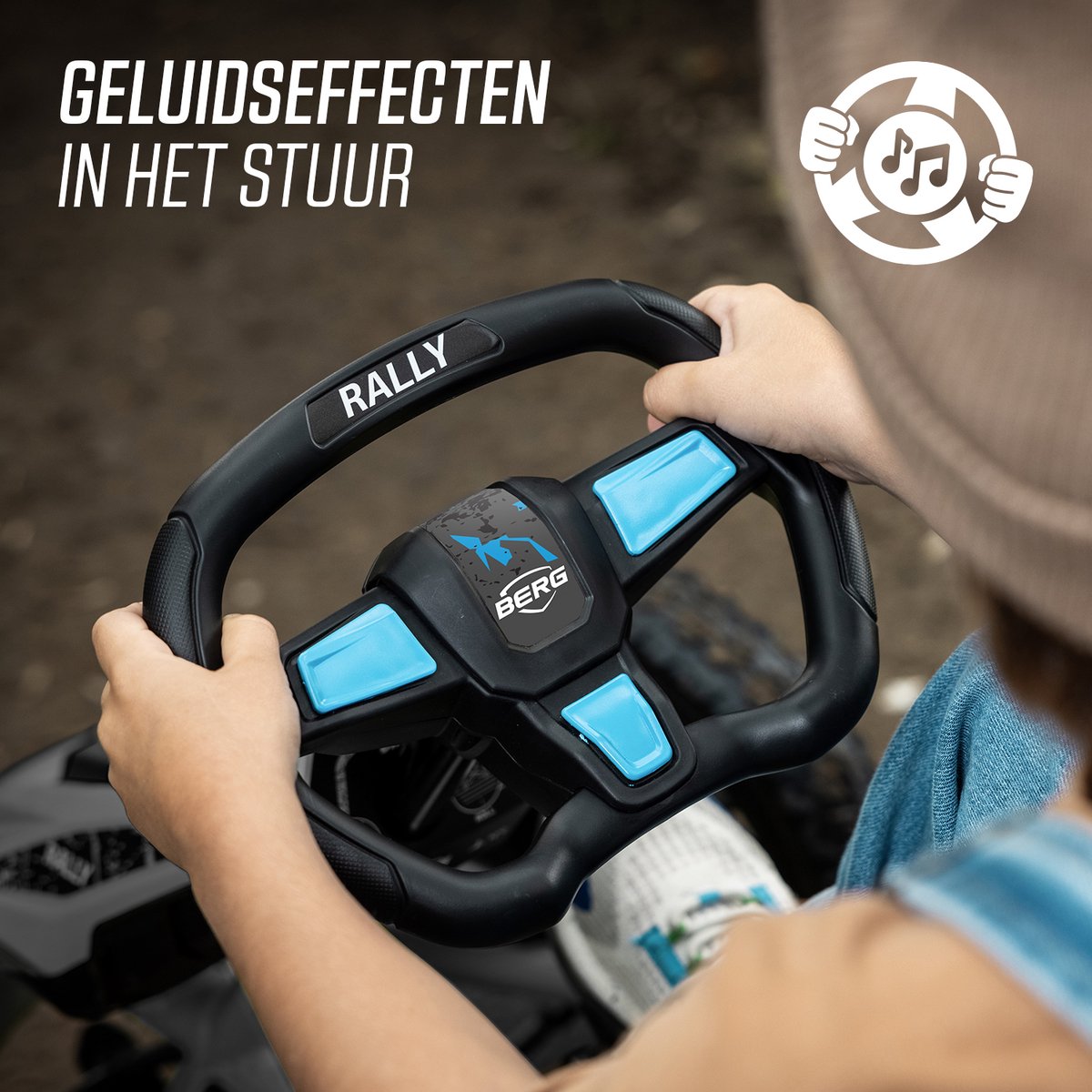 BERG Rally DRT Black 3 Gears Skelter - Drie Versnellingen - Schokabsorberende off-road veren- Verstelbare stoel - 4+ Jaar - Zwart — afbeelding 2