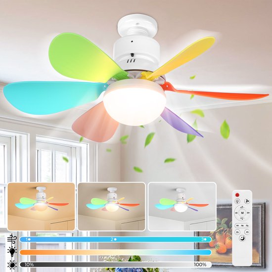 Foto: Plafondlampen met ventilator 3 kleurtemperatuurverlichting doorsnede 52 cm ventilator lamp met afstandsbediening 40w plafondventilator met dimbare led lamp 1 2 4 uur tmerfunctie beschikbaar in voor slaapkamer keuken woonkamer kleur 