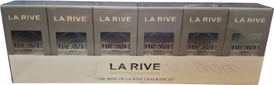 La Rive Brave MAN parfum voordeelverpakking heren van 6 stuks x 30 ml
