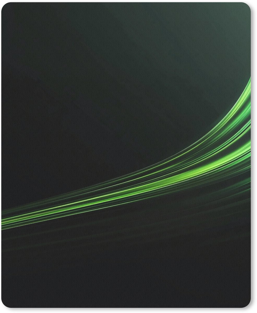 Muismat 19x23 cm - Mousepad Gaming - Lijnen - Boog - Groen - Muismatten