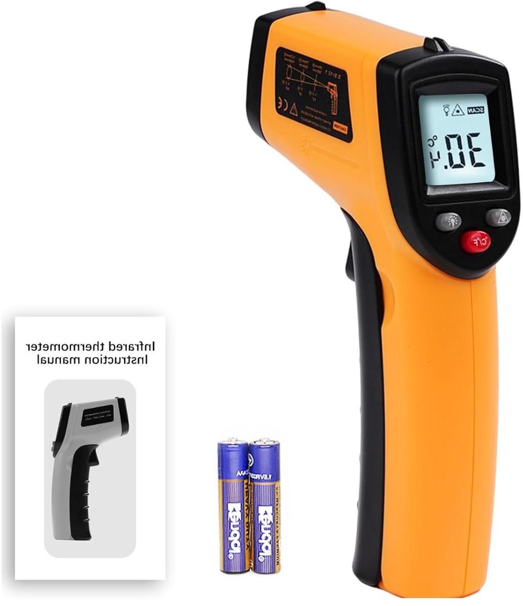Allecto Plus - Infrarood thermometer voor auto's, generatoren, airconditioners en koelkasten - Real-time temperatuurweergave -50℃~400℃