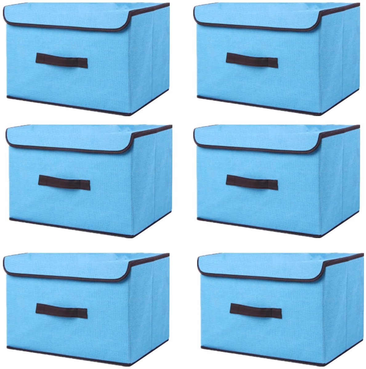 Ibenzoa® Opvouwbare linnen opbergdozen met flip-topdeksel en handgrepen voor veelzijdig gebruik in huis