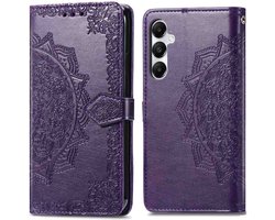 imoshion Hoesje - Geschikt voor Samsung Galaxy A35 - Mandala Bookcase - Paars