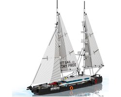Mould King - Icons Jacht Boot | Classic creator zeilboot | Technic ideas | STEM educatief speelgoed bouwpakket compatibel met lego sluban mega bloks | Racejacht modelbouw voor volwassenen & kinderen | 893 bouwstenen