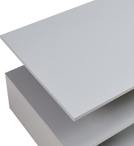 Salontafel Klibro Rechthoekig Tafelblad Met 2 Legplanken 120x60x42 Cm En Casa