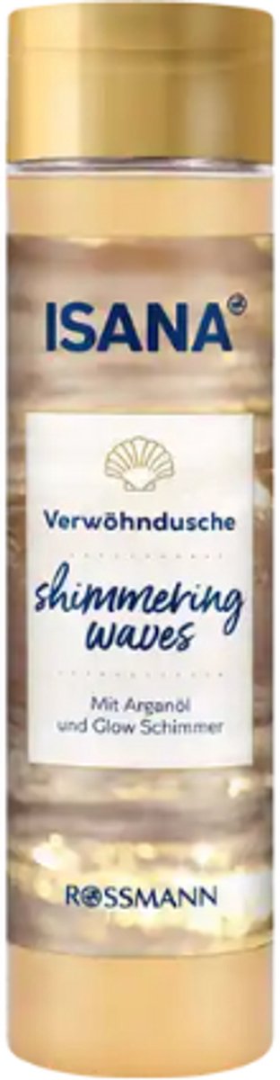 ISANA Shimmering Waves Verwendouche - Douchegel | 1x 250ml - Zomerse Geur & Arganolie - Met Glitter