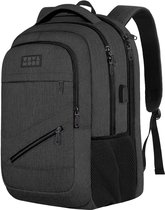 TRVLMORE Rugzak met Levenslange Garantie - Rugtas met 17 Inch Laptopvak - Schooltas - Spatwaterdicht - Heren en Dames - Jongens en Meisjes - 36L - Antraciet