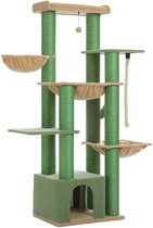 Kattenu KittyKingdom - Stevige krabpaal voor zware katten - Extra Dikke Palen - Grote krabpaal voor grote katten - Groen