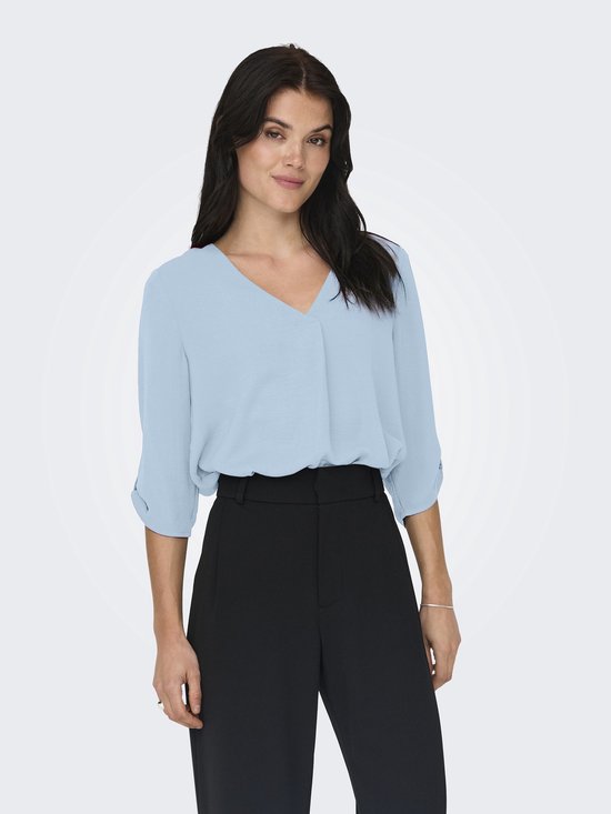 Jacqueline de Yong T-shirt Jdydivya Life 3/4 Top Wvn Noos 15226911 Cerulean Dames Maat - 40
