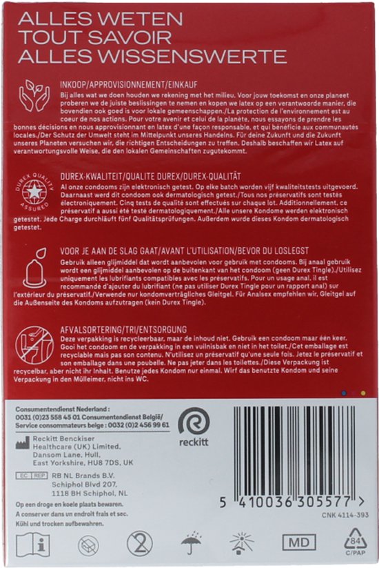 Condooms - Durex Condooms - Thin Feel - Extra Dun - 20 stuks