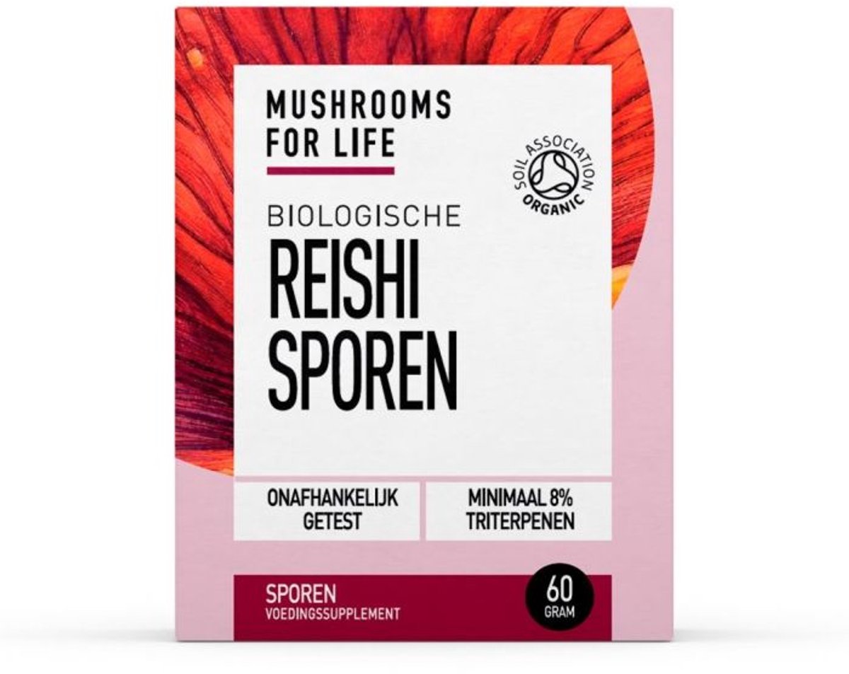 Mushrooms4Life Reishi Spore Poeder Bio 60 gram