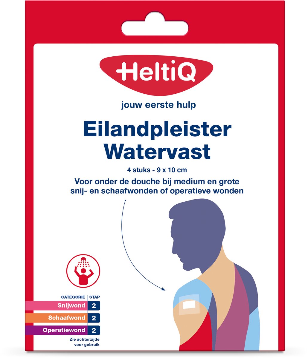 Goedkoopste Heltiq Watervast - 9 x 10 cm - 4 stuks - Pleisters