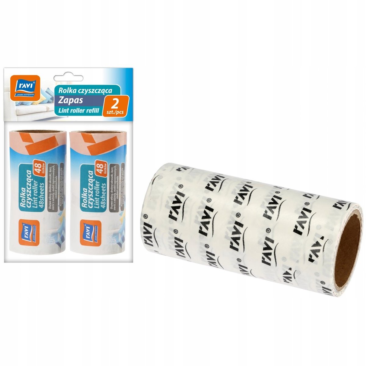Ravi - Kleiroller - Voor Kleding en Tapijt - 2 Stuks - Papier