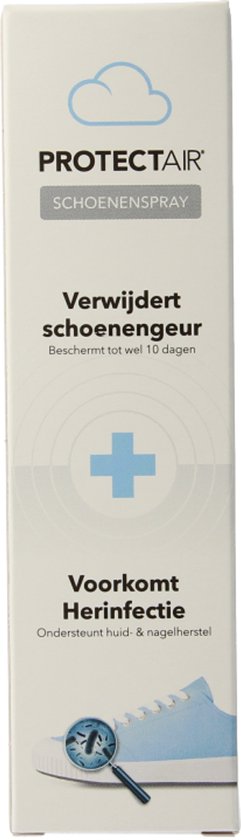 ProtectAir schoenenspray verwijdert geur en voorkomt herinfectie en schimmels.