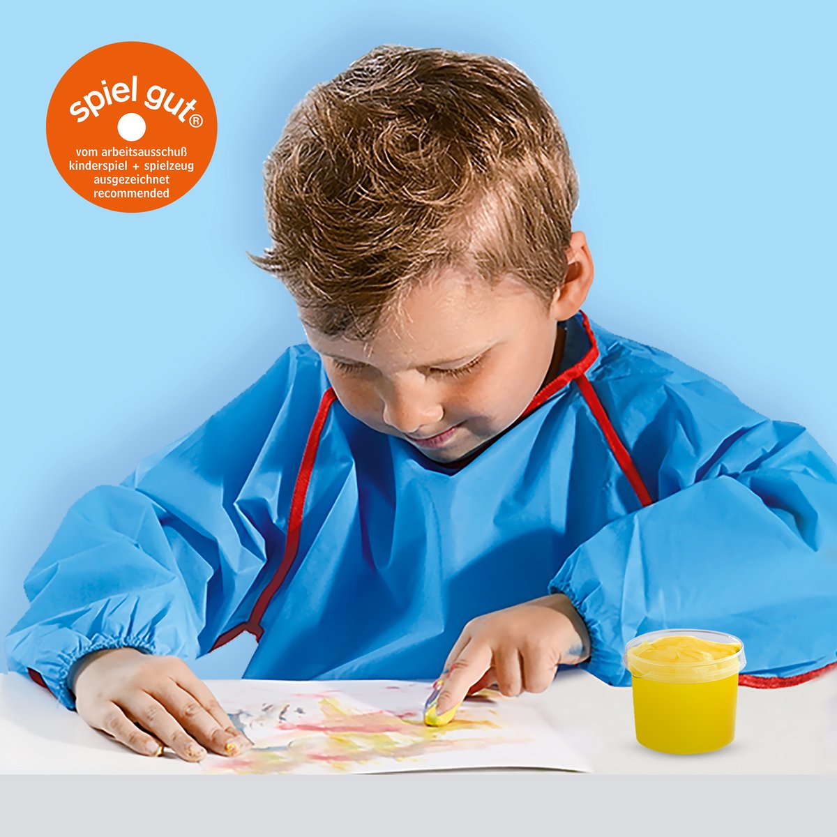 SES Creative Vingerverf - 6 Kleuren - Vanaf 2 Jaar - 6 x 110 ml - Knutselen - Glutenvrij - Schoencadeautjes Sinterklaas — cadeau in Spellen & Speelgoed - foto 6