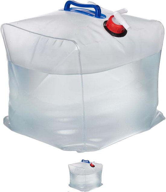 Relaxdays Opvouwbare Jerrycans - Water Jerrycan - Watertank - 4 Stuks   Opvouwbaar   Set   5 Liter