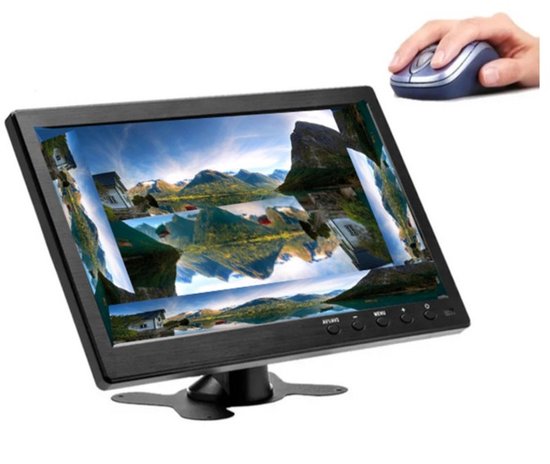 Gabrys® Draagbare scherm - groot scherm - HDMI Display - Portable Monitor - Beeldscherm -10.1 Inch - 1024x600 - auto - vrachtwagen - Draagbare monitor - Draagbare scherm - Monitor voor bewakingscamera - mini TV - 1 jaar Garantie