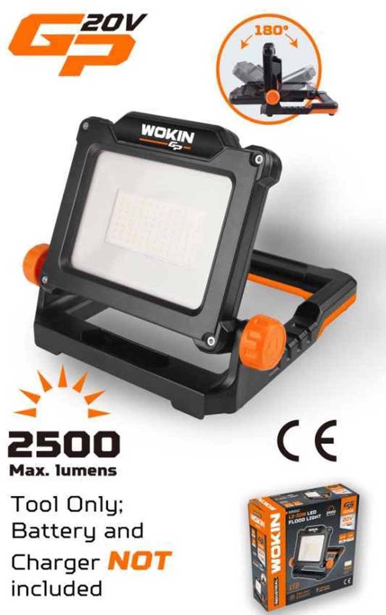 Wokin 20V accu LI-ION LED Schijnwerper