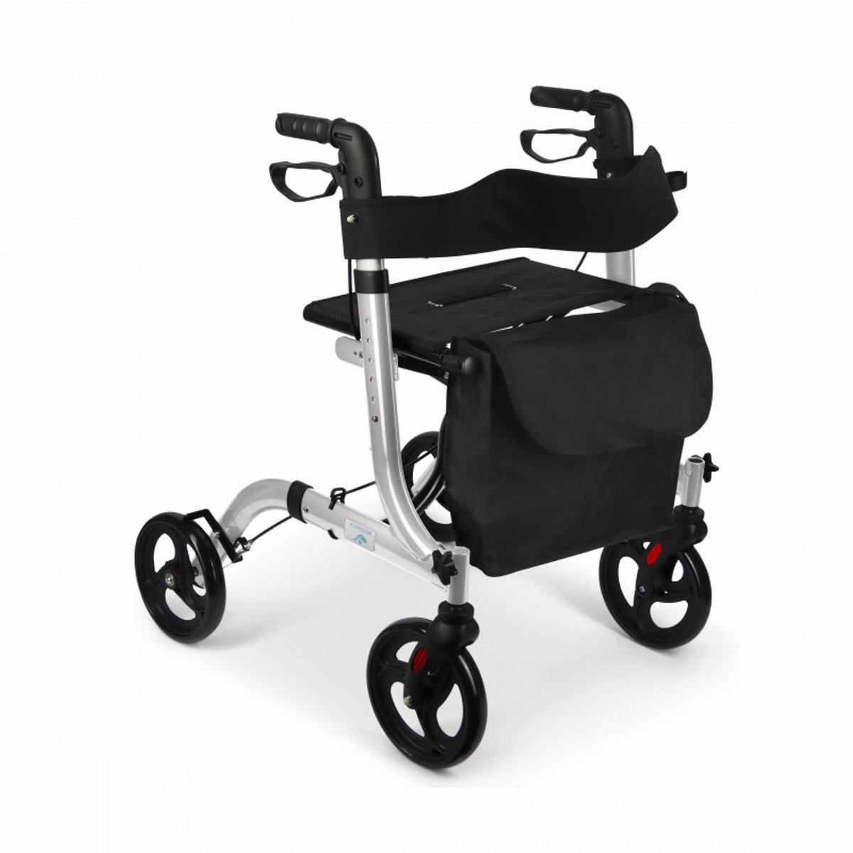 Goedkoopste MedWalk - Rollator - lichtgewicht - opvouwbaar - zitfunctie - voor binnen en buiten - Rugleuning en wandelstok houder - Grijs