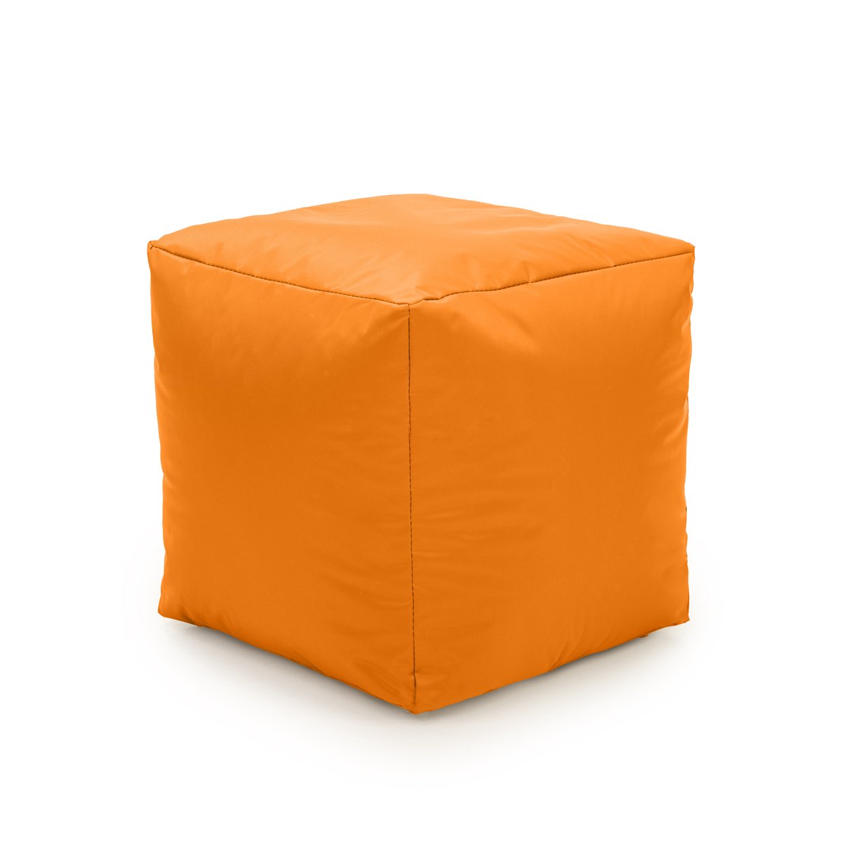 Drop & Sit - poef - robuust nylon - oranje - 50x50x40