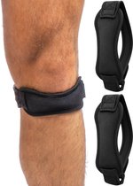 Nuvance Patellabrace - Set van 2 - Kniebrace Dames en Heren - Knieband & Brace Knie voor Sport - Kniebraces - Verstelbaar - Zwart