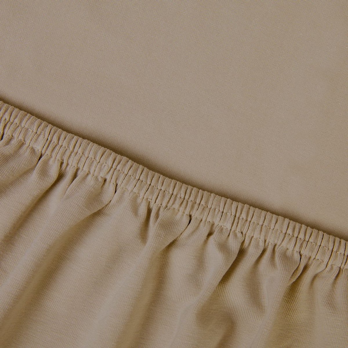 Kayori Edo Topper Hoeslaken Katoensatijn - 200x200-210cm - Biologisch Katoen - Bruin