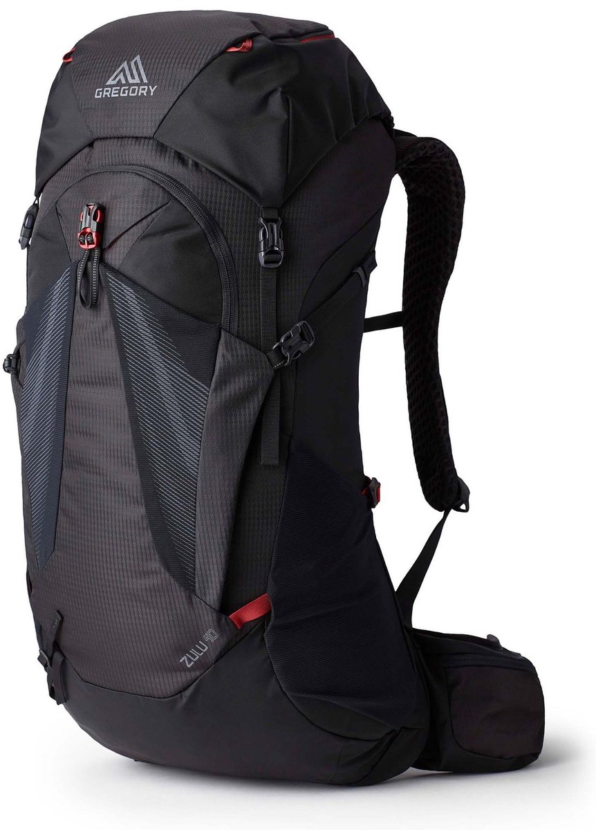 GREGORY toeristische rugzak rugzak Zulu 40 RC Backpack Volcanic Black zwart