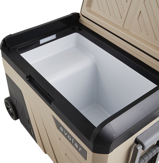 Evolar Elektrische Koelbox - 35L - 12V/230V - Met Wielen & Hendel - Khaki van Merkloos — afbeelding 4