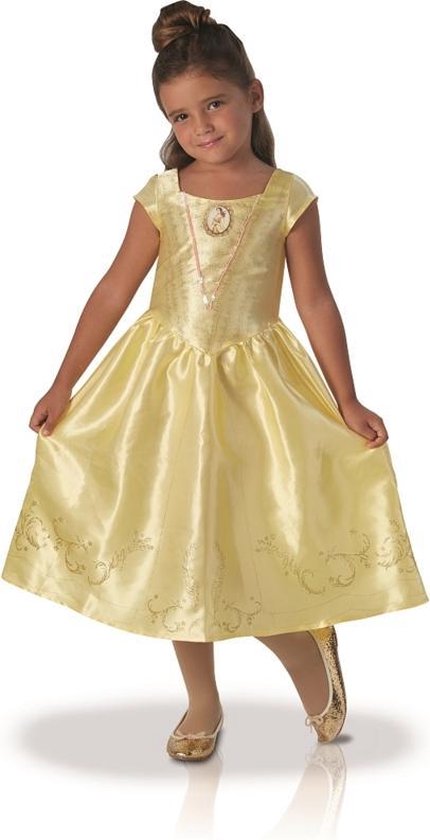 122 cm Belle Disney robe jaune taille 6/7 ans 