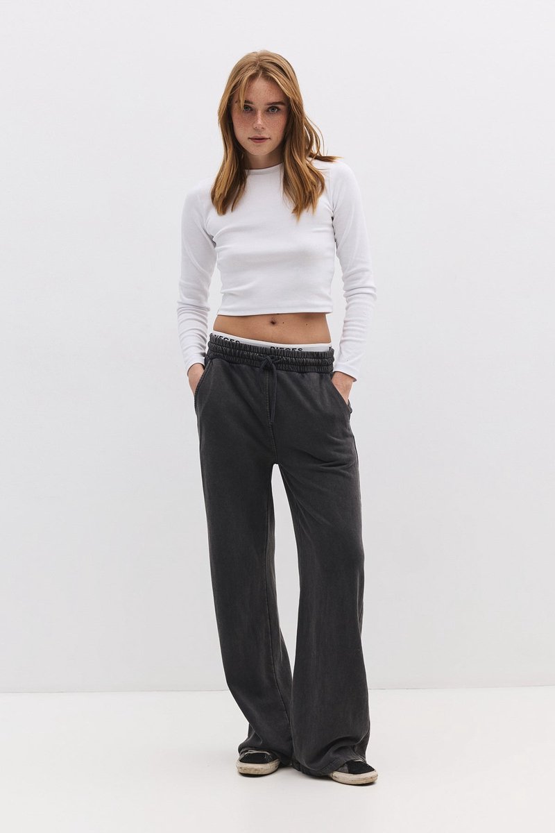 Pantalon large à taille élastique
