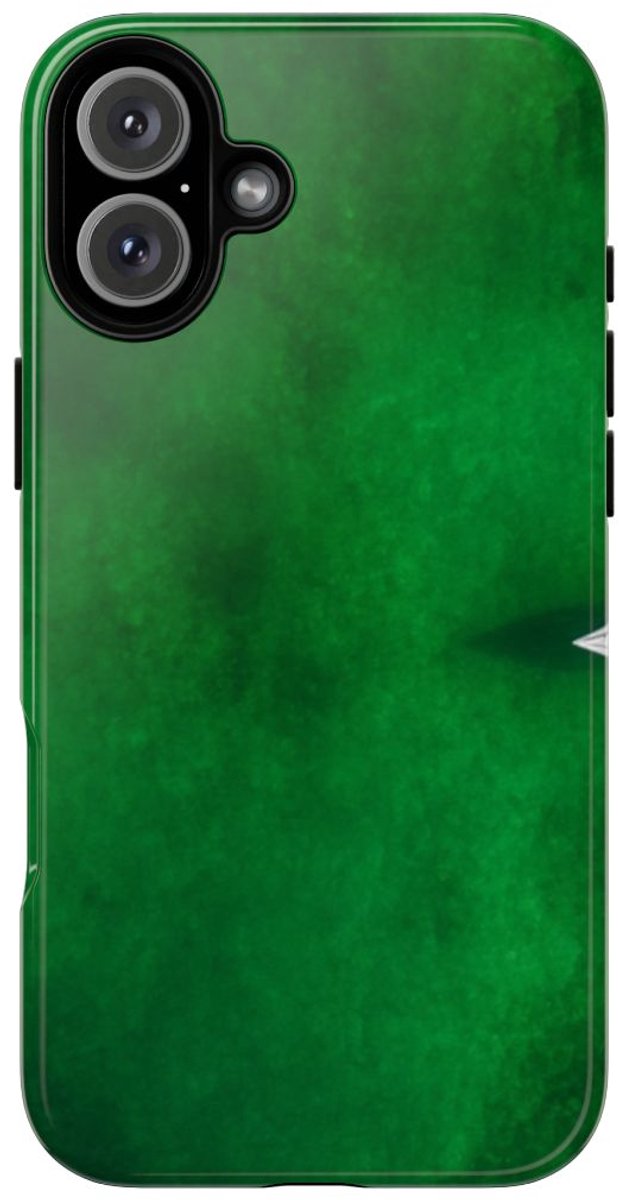 Minimalistische Kajak op Groen Water – Telefoonhoesje Geschikt voor iPhone 16 Plus