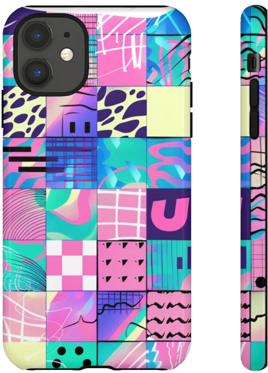 Kleurrijk Abstract Geometrisch Patroon – Telefoonhoesje Geschikt voor iPhone 11