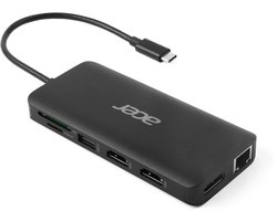 Acer 12-in-1 – Docking Station – Laptop – USB-C – 4K HDMI – Plug & Play – Zwart