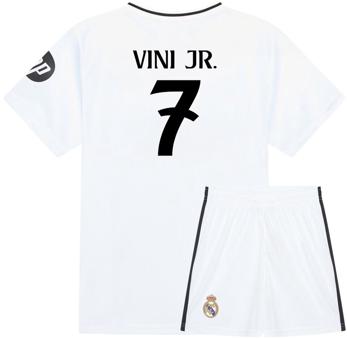 Real Madrid Voetbaltenue Vini JR. Thuis - Voetbal Tenue Kinderen - Shirt en Broekje - Jongens en Meisjes -- Maat 128