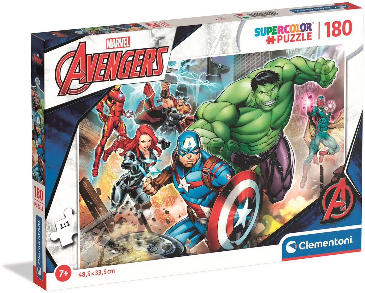 Clementoni supercolor Avengers legpuzzel 180 stukjes