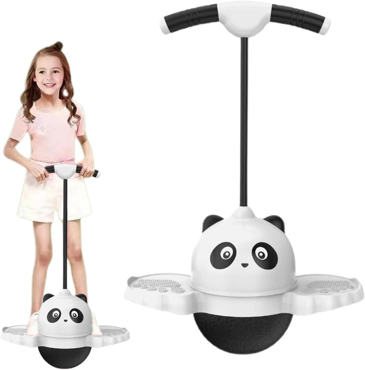Frog Springbal voor kinderen en volwassenen, geschikt voor kinderen vanaf 8 jaar, bouncy bal, balansbal, jump pogo_StaticFieldsbal met stang, kinderspeelgoed met stelten, activiteitsspeelgoed.