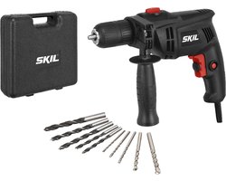 SKIL Klopboormachine 550W - Klopboor - Boormachine voor Hout, Staal & Metselwerk - Boorcacpaciteit Tot 35mm - Klopboormachines - Snelspanboorkop 13mm - Met Diepteaanslag & Zijhandgreep - Inclusief Accessoires - Skil 1020 AD