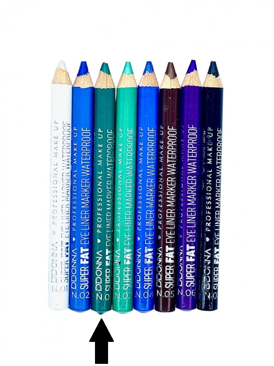 D'Donna - Jumbo Oogschaduw en Oogpotlood met puntenslijper - Super Fat Eye Liner Marker - Waterproof - Groen - 1 stuks