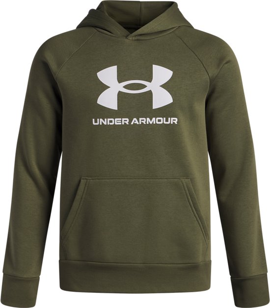 Sweat à capuche unisexe Under Armour UA Rival Fleece BL - Vert - Wit